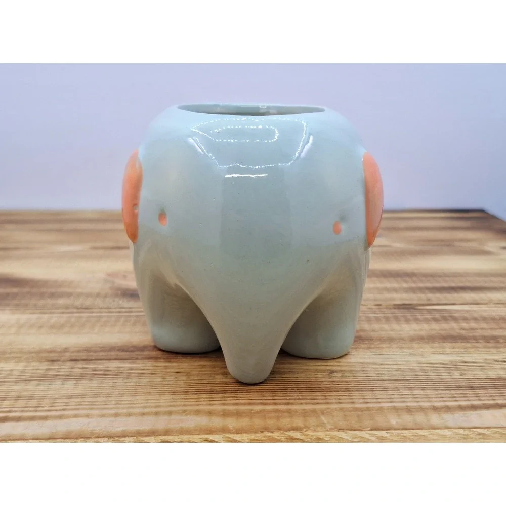 Ceramic Elephant‎ Plant Holder 4 In X 4 In Planter Succulent Pot Cute Home Decor